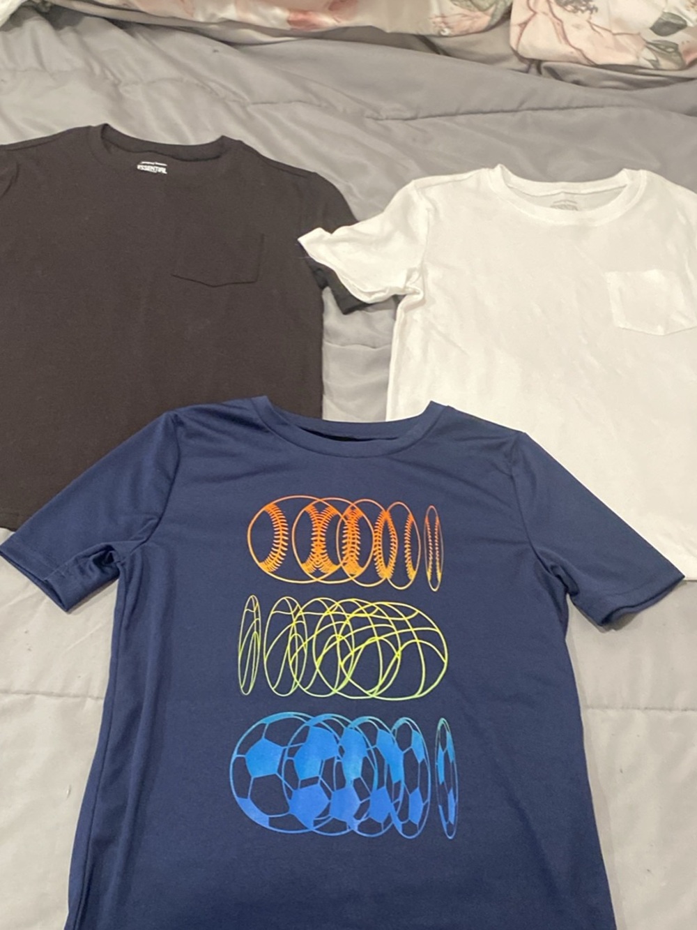 jumping beans Navy Short Sleeve Tee with Sports Ball Graphic